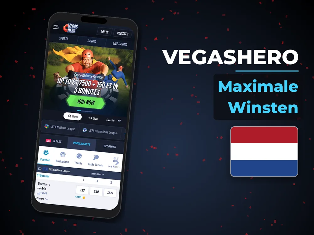 Vegashero - Maximale Winsten